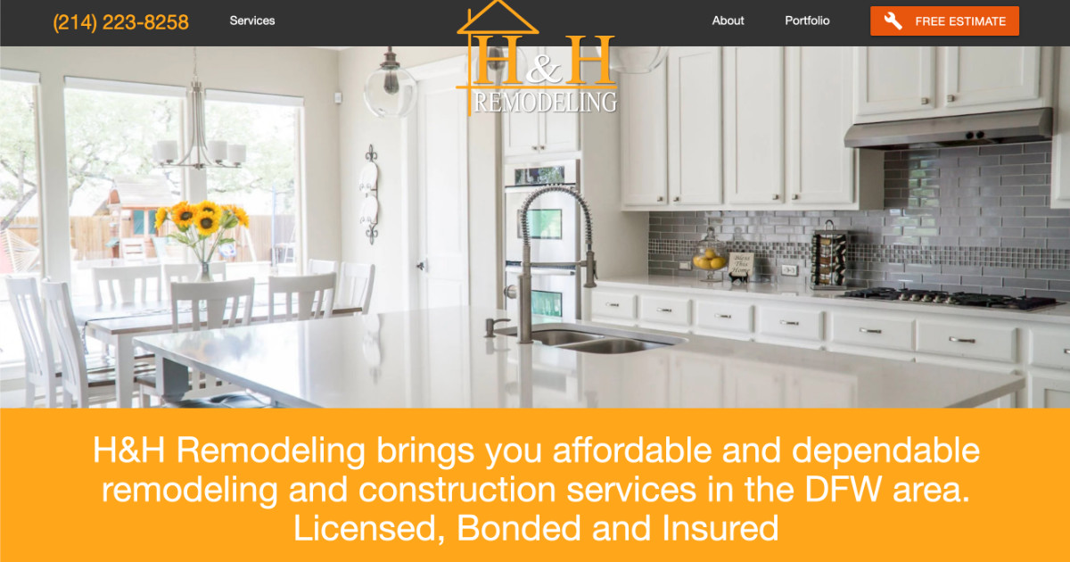 Services - H & H Remodeling and Construction Services in Dallas DFW, TX